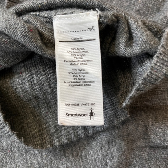 Smartwool Sparwood Crew Neck Pullover Sweater - Men's Size M - Gray - Picture 7 of 9